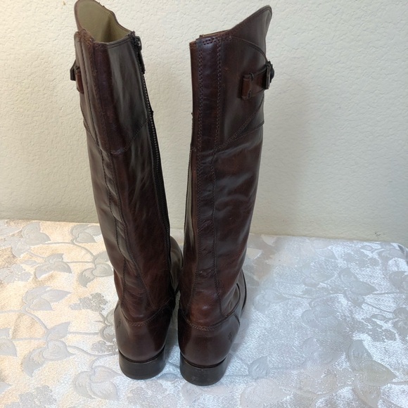 FRY  Women’s Red/Brown Leather Riding Boots. 3476111-rdd  Riding Boots 6B - Picture 11 of 12